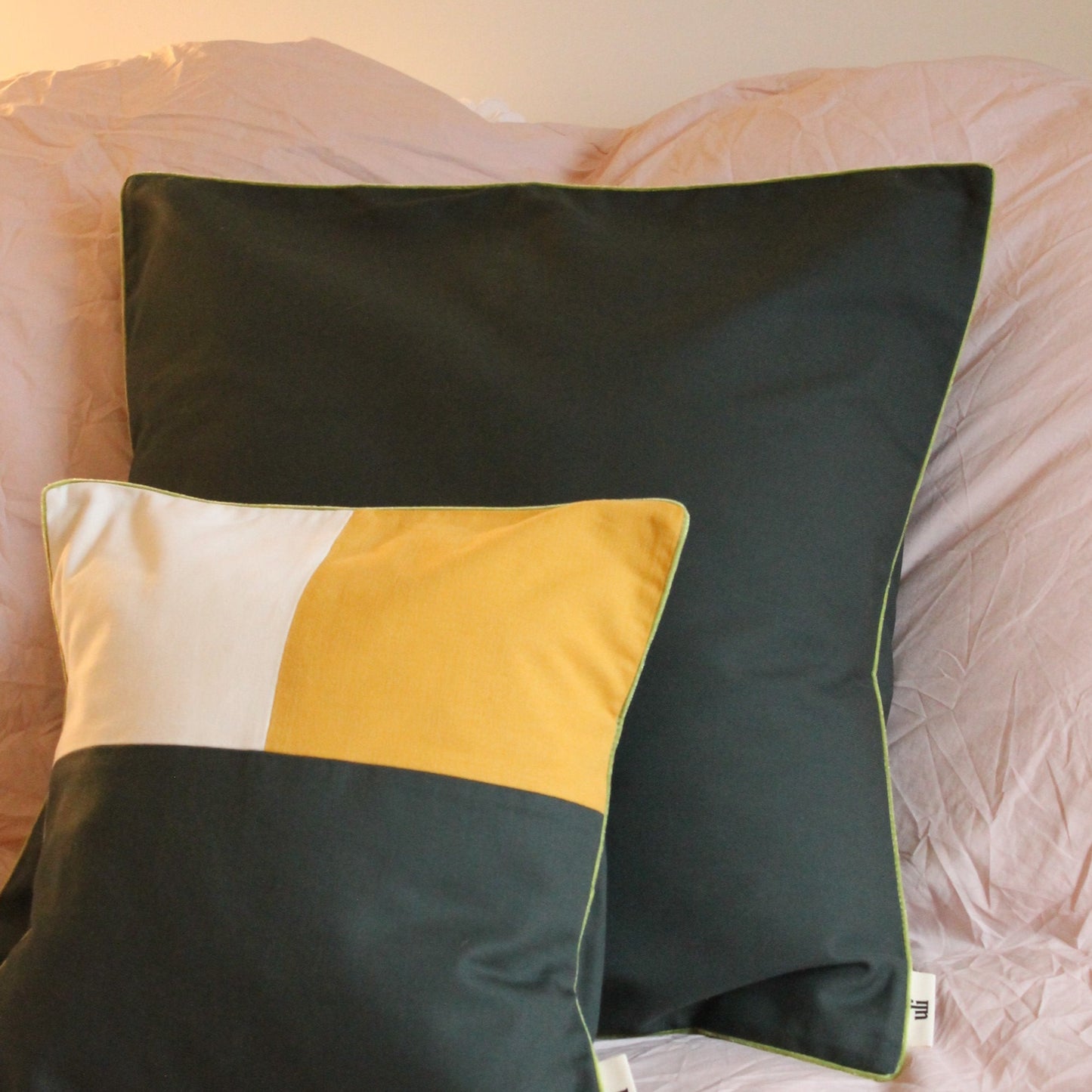 Coussin vert uni