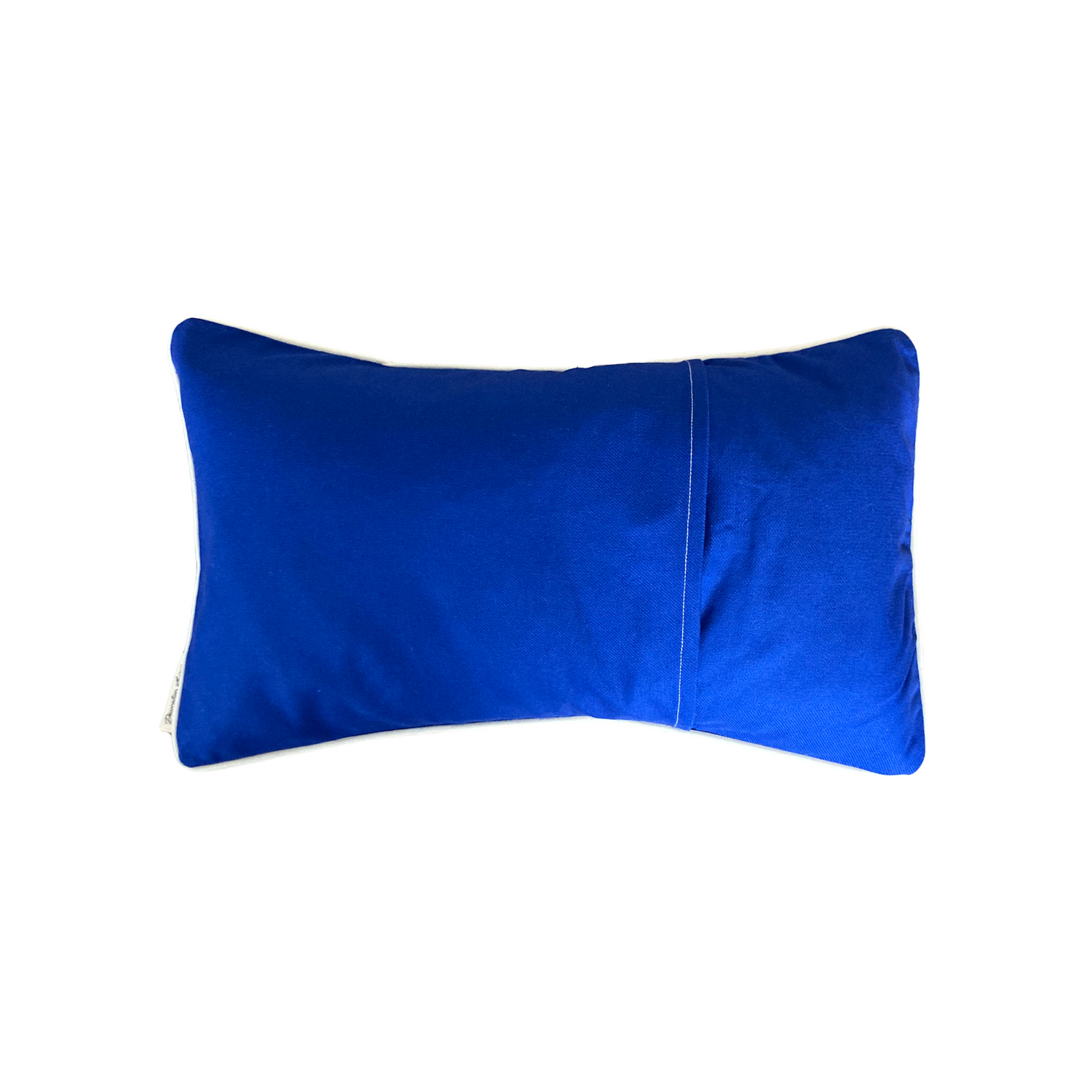 Coussin rectangulaire Bleu en Velours et laine