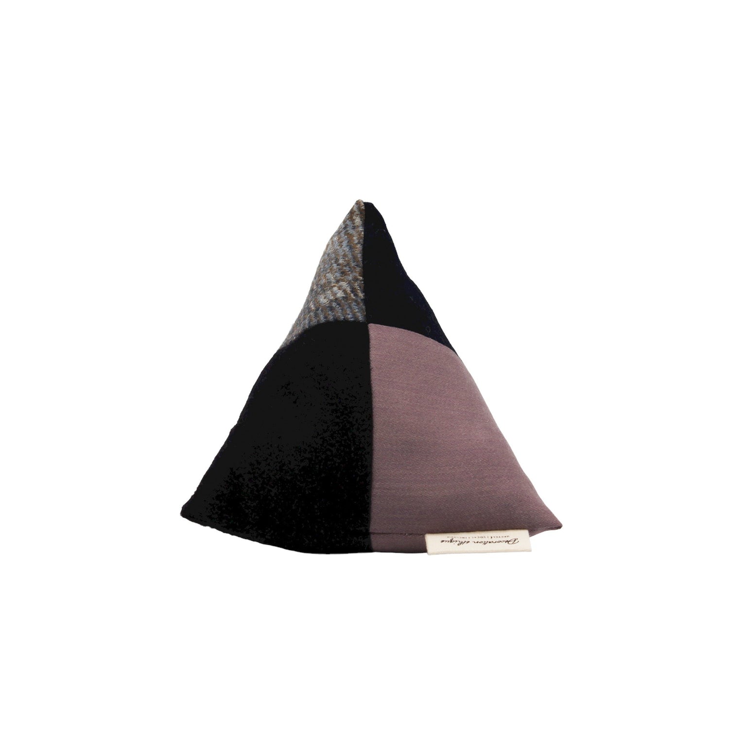  Coussin triangulaire violet et noir à motifs - Uli  